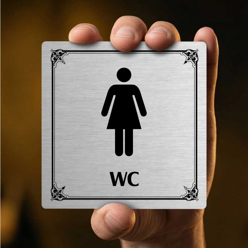 WC ženy, 118x118mm, bílá, Texas